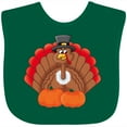thumbnail image 3 of Inktastic Thanksgiving Turkey with Pumpkin Boys or Girls Baby Bib, 3 of 4