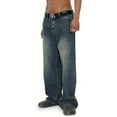 thumbnail image 3 of EMMIOL Men's Wide Leg Jeans Y2K Vintage Baggy Jeans Hip Hop Loose Fit Denim Pants 90s Streetwear, 3 of 6