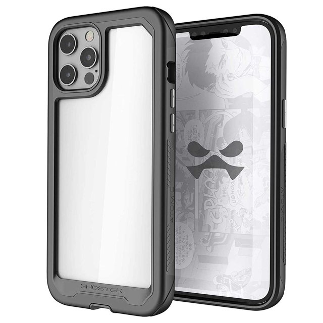 Funda GHOSTEK Atomic para iPhone 12 PRO MAX Aluminio Negra transparente GHOCAS2581