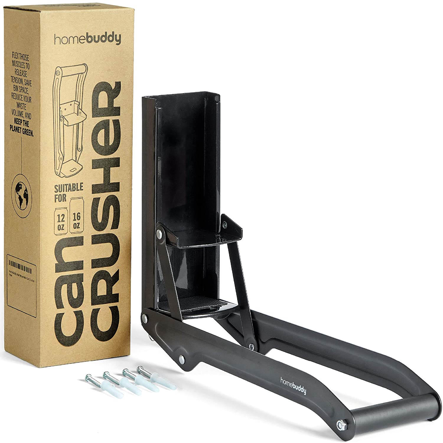 HomeBuddy Can Crusher for Recycling Can Smasher Wall Mounted for