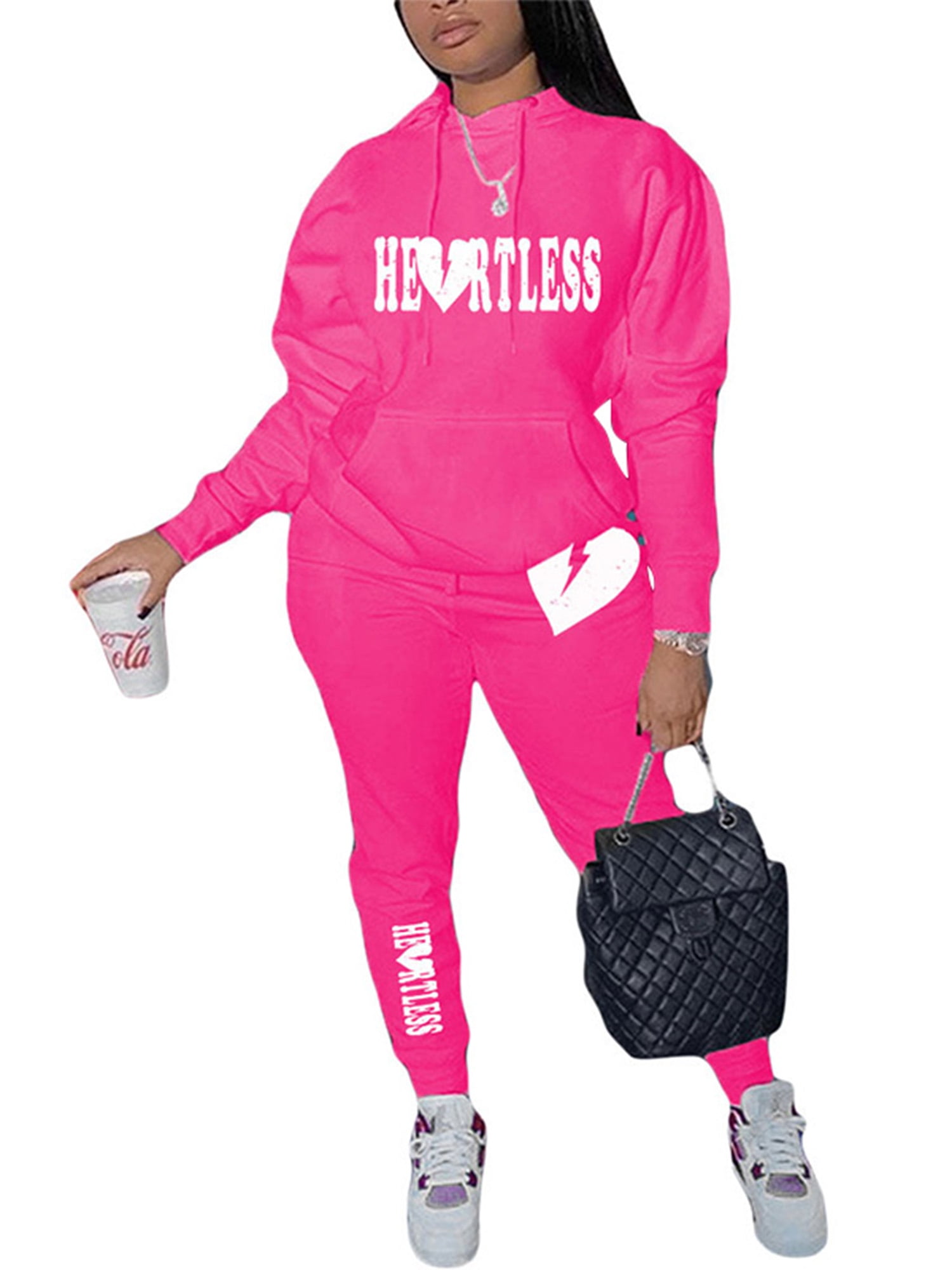 Niuer Women Sweatsuits Long Sleeve Two Piece Outfit Plus Size Jogger