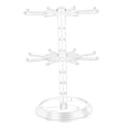 thumbnail image 2 of Exhibidor giratorio de joyas, soporte para pendientes, llavero transparente, colgador para coleteros, relojes, organizador de escritorio para hogar, 2 of 7