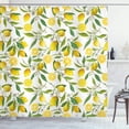 thumbnail image 2 of Nature Shower Curtain, Exotic Lemon Tree Branches Yummy Delicious Kitchen Gardening Design, Fabric Bathroom Set with Hooks, Fern Green Yellow White, by Ambesonne, 2 of 2