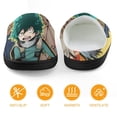 thumbnail image 5 of Anime My Hero Academia Kid's Cotton Slippers Winter Warm Soft Plush Slippers with Rubber Sole Non-Slip Indoor Outdoor Slip on Shoes Fluffy House Slippers For Boys Girls Teen, 5 of 8