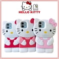 thumbnail image 2 of Fundas de teléfono de silicona de Hello Kitty para iPhone, 11, 12, 13, Promax, X, XS, MAX, XR, 7p, 8p, funda trasera de protección de lente, Kawaii, 2 of 4