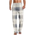 thumbnail image 2 of Dovford Men's 100% Cotton Super Soft Flannel Plaid Pajama Pants 2025, 2 of 5