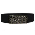 thumbnail image 1 of Allegra K Women's Elastic Textu Faux Leather Backing Waist Belt, 1 of 4