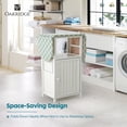 thumbnail image 4 of OakRidge Deluxe Ironing Board with Storage Cabinet, Perfect for Small Spaces with Extra Storage, Folding Station, Crafted with 100% Durable Wood, White Design – Measures 36.5" H x 15.5" W x 23" L, 4 of 8