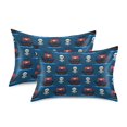 thumbnail image 2 of Haosy Satin Pillowcase for Hair and Skin Standard Cooling Silk Pillow Case with Envelope Closure Pirate Ship and Skull 20"x26", 2 of 9