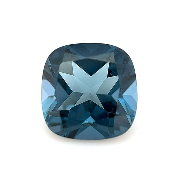 Certified Natural 2.75 Carat London Blue Topaz Cushion Shape Mixed Cut 8x8 mm Loose Gemstone December Birthstone