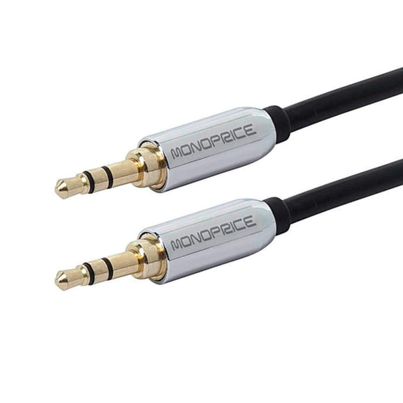 Cable de audio Monoprice, estéreo macho de 3,5 mm a macho estéreo de 3,5 mm, 10 pies