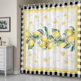 thumbnail image 4 of Shower Curtain for Bathroom Retro Watercolor Lemon Leaves Waterproof Bath Curtains Shower Curtains with Hooks,Farm Fruit Art Buffalo Plaid Bathroom Curtain Privacy Drapes for Bathtubs Toilet 36x72in, 4 of 9