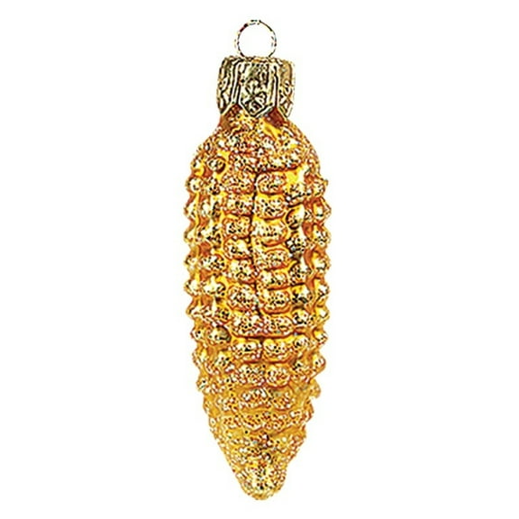 Pinnacle Peak Trading Co Pinnacle Peak Glass Mini Baby Corn Christmas Ornament