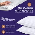 thumbnail image 6 of Eurotex Gel Infused Foam Bed Pillows - Gel Cooling Pillow for Back, (Size 18x18 PK-2), 6 of 6