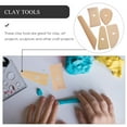 thumbnail image 3 of SHISUYAN Pottery Sculpting Tools for Clay Craft Projects with Stable Wood Material Beige Color 5 Pieces, 3 of 8