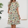 thumbnail image 2 of Books, Books, Books Short Sleeve Dress Women Summer Evening Dresses Ladies Sundress, 2 of 7