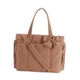 thumbnail image 3 of Bolso tote, bolso de fin de semana de moda y bolso cruzado resistente al desgaste con lazo para vacaciones Camello, 3 of 9