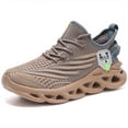 thumbnail image 6 of Men'S Lightweight Fashion Plus Size Casual Sports Shoes | Stripe Pattern, Lace Closure, Fabric Upper, MD Sole, Round Toe, Suitable for Spring and Summer, 6 of 9