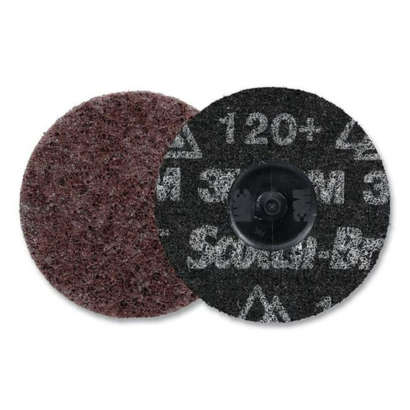 Scotch Brite 405-068060-67187 HD-DR Coarse 120 Plus TR 3 in. Disc - Pack of 100