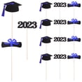 thumbnail image 2 of MasteelfCA 5 Bags Glitter Graduation Centerpiece Sticks 2023 Grad Caps Certificate Vase Decor, 2 of 8