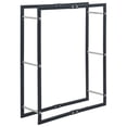 thumbnail image 5 of vidaXL Firewood Rack with Base Black Steel Organizer Log Holder Multi Sizes, 5 of 109