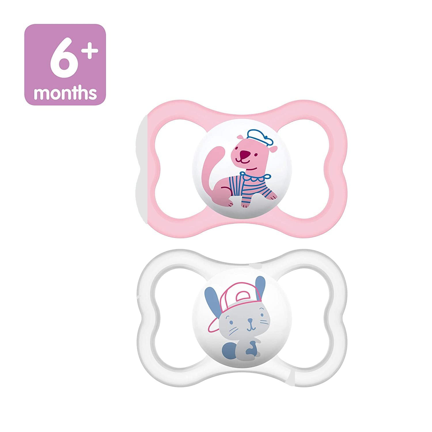 Trends Design Collection Best Pacifier for Breastfed Babies Girl Baby Pacifier 6+ Months MAM Pacifiers 3-Count