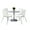 White, Grey Nebula, variant on KFI Studios Mode Round 3.5' Dining Table Set, Grey Nebula, 4 Espresso Jive Chairs