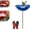 Blue, variant on 2026 New Metal Flower Garden Stakes Bird Bath, Handmade Mini Birdbath Flower Stake, Butterfly Bee Bath Bowl for Outdoor Lawn Yard Decor (Blue+Yellow+Red)