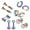 Color, variant on 12Pcs/set Stainless Steel Ear Studs Unisex Screw Barbell Piercing Earrings Ear Ring for Women Men Jewelry Accessories
