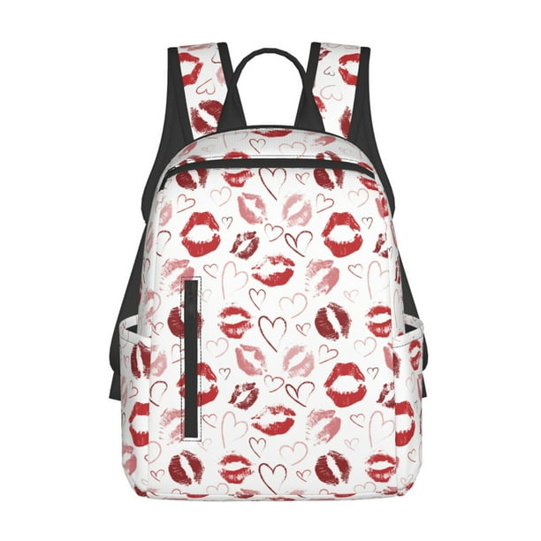 Easygdp Red Lips para Easygdp Yak - Mochila Casual Ligera y Resistente para Viaje y Senderismo para Hombres y Mujeres