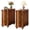 Walnut Brown, variant on Finmind Wood Fully Assembled End Table Set of 2, 3-Drawers Narrow Slim Side Table, No Assembly Required, Nightstand for Bedside