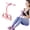 pink, variant on wondolla exercise band,Versatile Elastic Training Cord with Foot Loops & Hand Grips, Customizable Tension Workout Rope for Total‑Body Training, Lightweight Compact Gear for On the Go Fitness