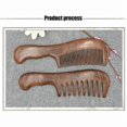 thumbnail image 2 of Sandalwood Wide Tooth Comb Curly Hair Portable Coarse Tooth Wooden Comb Hair Massage Tool Coarse, 2 of 5