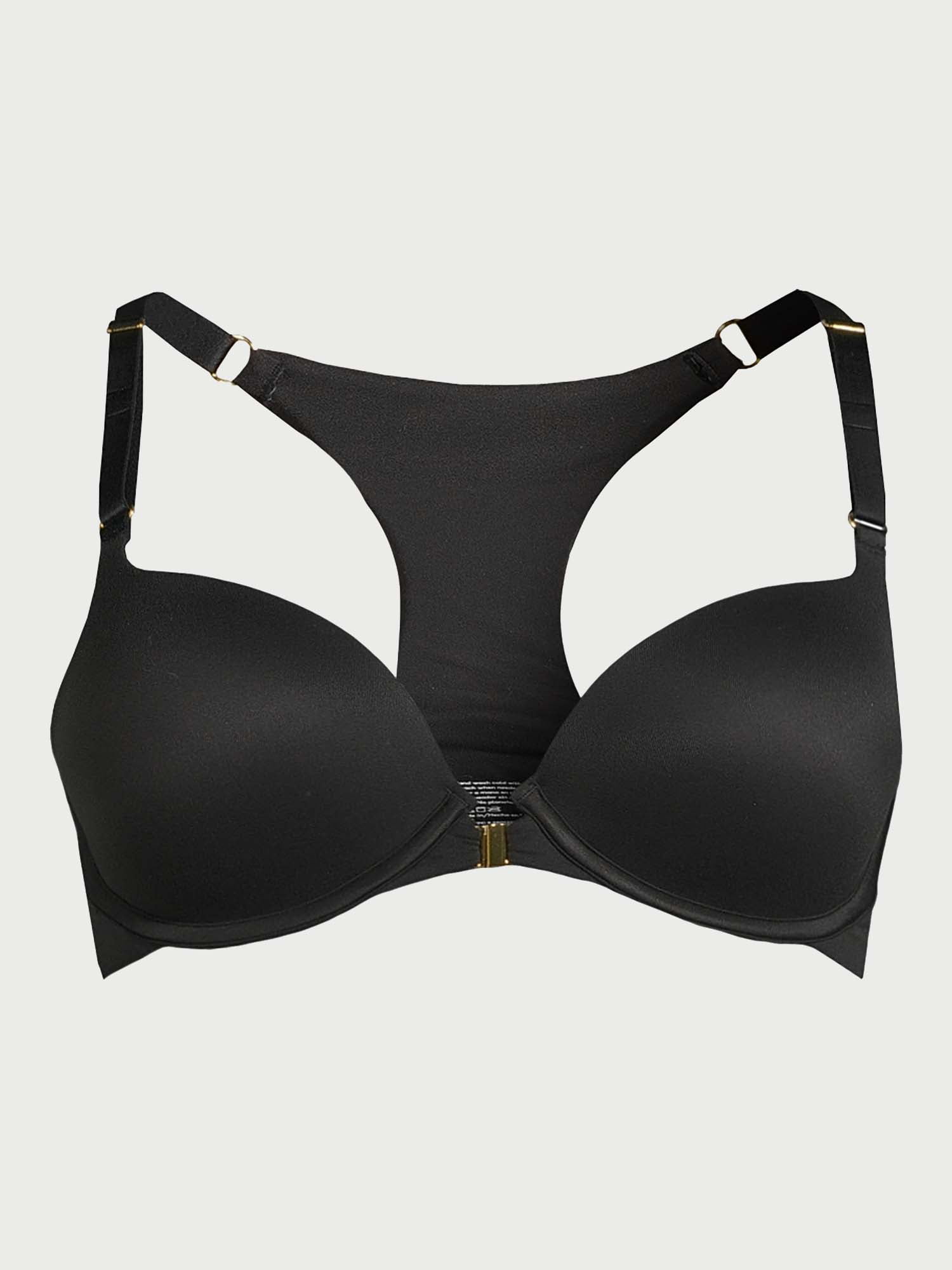 Joyspun Women's Front Close Racerback Push Up Bra, Sizes 34A-38D