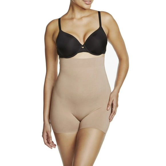 Naomi & Nicole Real Smooth High-Waist Shaping Boyshort - 7528 (Stucco, XL)