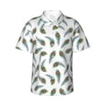 thumbnail image 2 of Xecao Colorful Grass print Hawaiian shirt - a stylish short-sleeve button-down for men, perfect for casual beach and tropical outings., 2 of 9