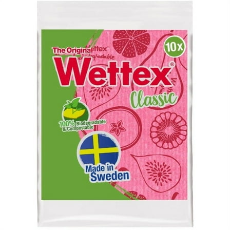 Wettex Swedish Dishcloths 10 Pack Kitchen Towels, Absorbent Dish Clothes - Assorted Colors