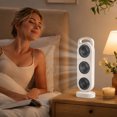 thumbnail image 4 of Leeye Triple Head Standing Fan, Rechargeable Portable Floor Fan with Dual Head Separate Control, 3-Speed Lightweight Personal Fan for Indoor Outdoor Travel, C, One Size,, 4 of 5