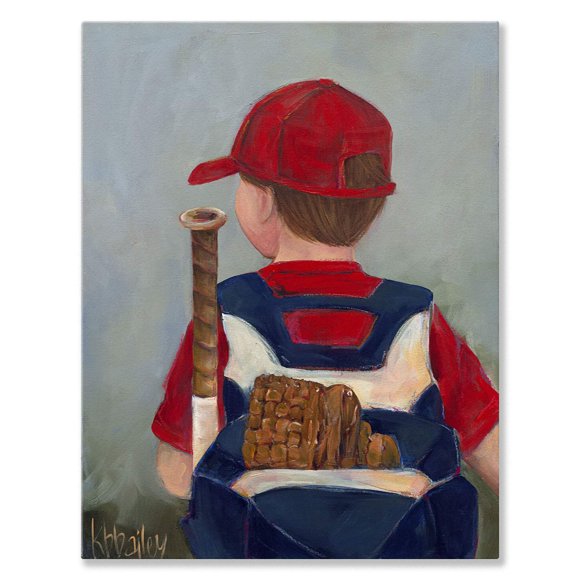 Arte mural en lienzo Oopsy Daisy Lil' Slugger 36 x 46 cm
