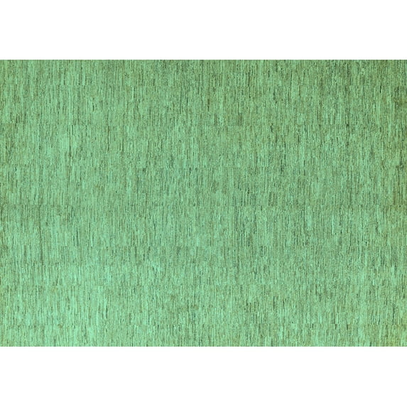 Ahgly Company Indoor Rectangle Solid Turquoise Blue Modern Area Rugs, 3' x 5'