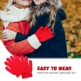thumbnail image 3 of OULII Soccer Winter Gloves 1 Pair Red Lightweight Hand Protection for Girls Playing Outside, 3 of 6