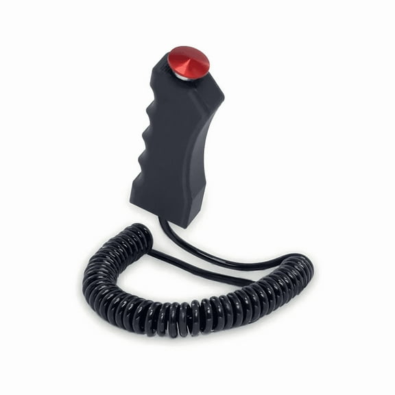 860 Performance Pistol Grip with 23mm Red Mushroom Momentary and Spiral Cord