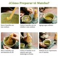 thumbnail image 3 of Juego de 5 Batidor de Matcha, Kit Matcha con 1 Taz&oacute;n de Cer&aacute;mica Hecho a Mano Soporte de Cer&aacute;mica 1 Batidor de Bamb&uacute; 1 Cuenco Cuchara y Colador Acero Inoxid, 3 of 6