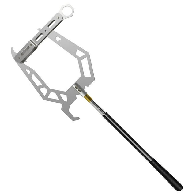 Telescopic Boat Dock Hook Threader, Long-Distance Mooring Rope Retrieval Tool, Aluminum Alloy Pole for Easy Boat Docking, Kayak & Yacht
