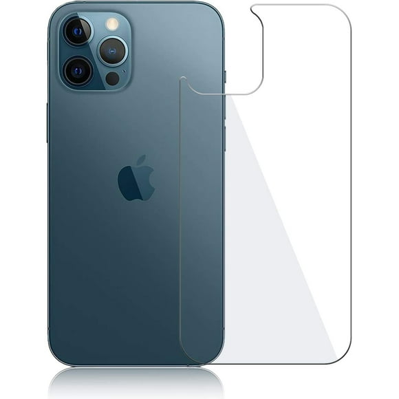 [2 Pack] Beeyoka iPhone 12 Pro Protecteur d'Écran Arrière pour iPhone 12 Pro, Anti-Rayure / Bulle Arrière Écran en Verre Trempé