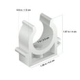 thumbnail image 2 of MIPCASE 25Pcs Plastic Pipe Clamp Bracket White Strong Support for Water and Iron Pipe Fixing, 2 of 8