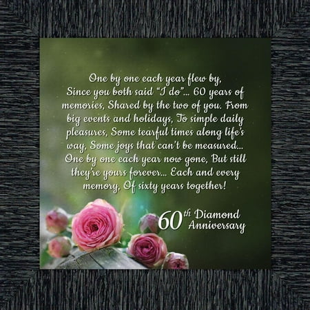 Diamond Anniversary 60th Wedding Gifts Picture Frame Diamond Anniversary 60th Wedding Gifts Picture Frame 10x10 8615