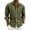 Army Green, variant on GrmtClth Mens Button Down Shirt Long Sleeve Linen Shirt Casual Beach Vacation Dress Shirt Summer Big and Tall Textured Shirt with Pocket Black XL