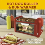 Oscar Mayer Hot Dog Roller Machine with 2 Bread Warmer Racks and Automatic Timer, Red
