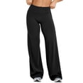 thumbnail image 2 of HKYNLAG Women Wide Leg Leggings Bottoms High Waist Gym Workout Leggings Stretch Casual Straight Leg Yoga Pants Black S, 2 of 5